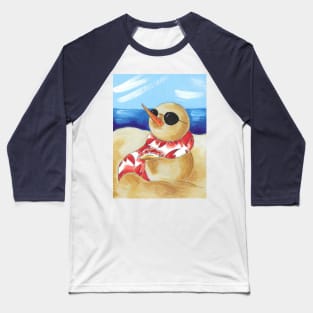 Cape Cod Snowman Baseball T-Shirt